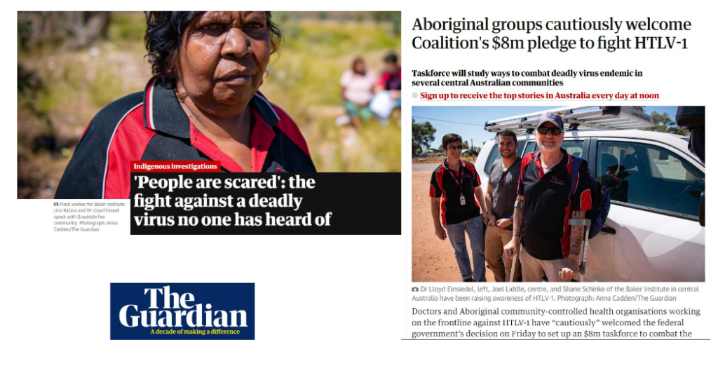The Guardian coverage of Australia's HTLV-1 Taskforce and GVN's work to combat HTLV-1